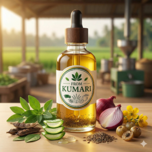 From Kumari 10-in-1 Hair Growth Herbal Oil Bottle