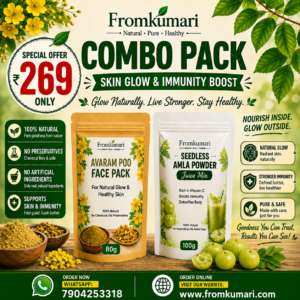 Avaram poo facepack and Seedless Amla Juice Mix Powder